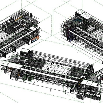 sample of BIM modeling for acoustic ceilings.