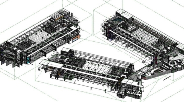 sample of BIM modeling for acoustic ceilings.