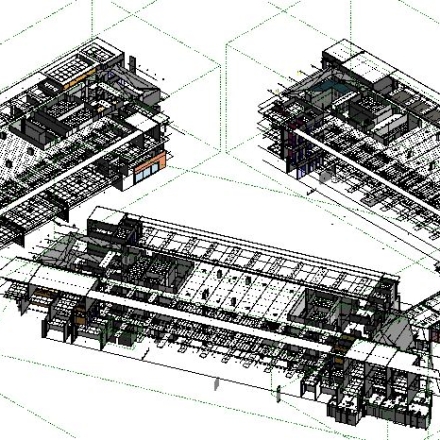sample of BIM modeling for acoustic ceilings.