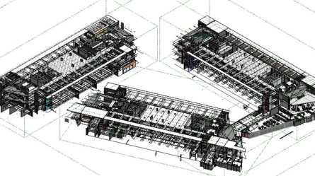 sample of BIM modeling for acoustic ceilings.