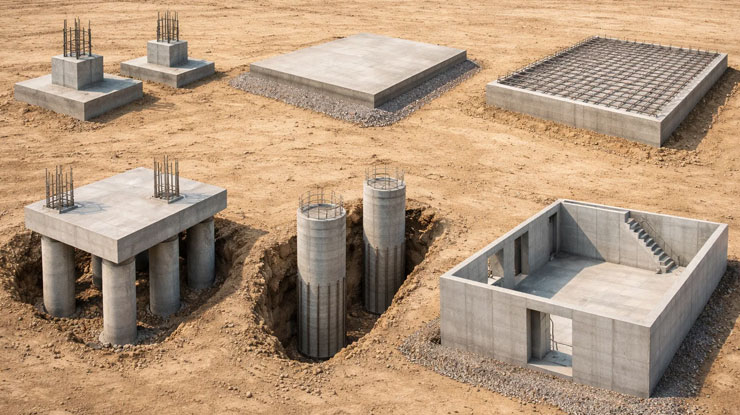 The types of foundation plans